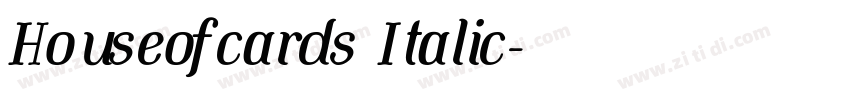 Houseofcards Italic字体转换